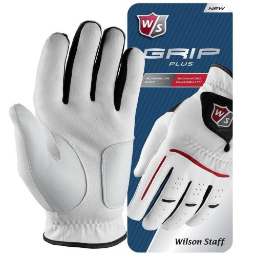 Golfhandskar - Wilson Staff Grip Plus Vita-Medium-Vänster